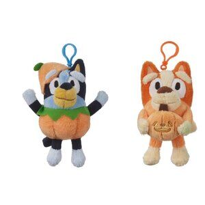 Bluey & Bingo Halloween Plush Backpack Clips Soft Plush Toys 2-Pack